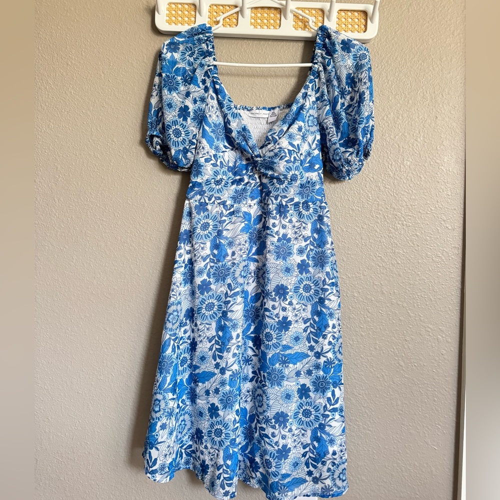 Sincerely Jules Blue Floral Midi Dress